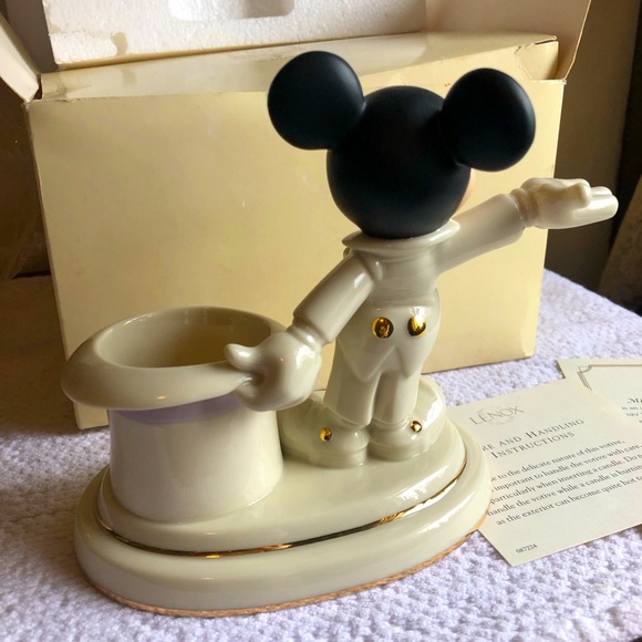 Lenox Mickey Mouse Grand Evening Porcelain figure votive new old stock - Picture 4 of 11